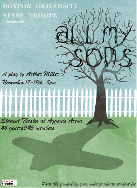 All My Sons Poster, Thespians, Boston university