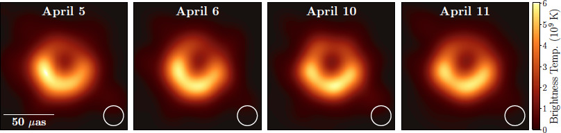 EHT images of the black hole in M87