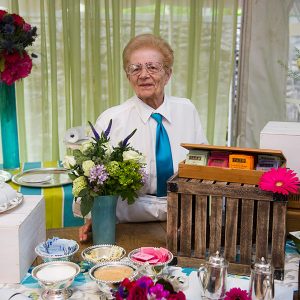 Rose Girouard with table display