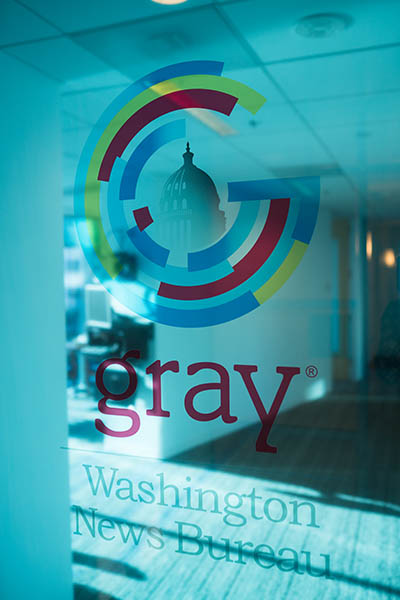 Entrance to the Gray Television Washington News Bureau.