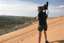 Brianna Burns (CGS’17, COM’19) on the dunes in Mongolia