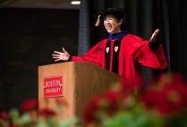 Boston restaurateur Joanne Chang told graduates the secret behind her famous pork-and-chive dumplings during her the School of Hospitality Administration Convocation address May 18.