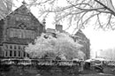 Stopping by The Castle on a snowy day. A recent snowfall adorns The Castle at 225 Bay State Road. The Tudor revival mansion, acquired by BU in 1939, was built in 1905 by Boston businessman William Lindsay. Today The Castle, operated by BU’s Office of Conference Services, is used primarily for functions, receptions, and conferences. Photo by Kalman Zabarsky