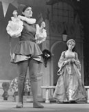 Faye Dunaway (CFA’62), shown here in CFA’s 1962 production of Twelfth Night. Photo by BU Photo Services