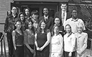 Biotech express: This year's 13 graduates of MED's CityLab Academy celebrate the completion of their certificate program and look ahead to careers in biotechnology: (top row, left to right) Nan Lz, Khadija Rhourida, Jean Eveillard, and Robert Hennessy; (middle row) Elisabeth Caldeira, Younge Harris, Arminda E. Marroquin, and Terick DuPont; (front row) Elisabeth Chiulli, Alisha Josey, Jennifer Deady, Jessi Robinson, and Nicole Teabo; at far right is Connie Phillips, a MED research assistant professor and director of CityLab Academy. 