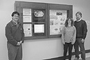 Rachel Abercrombie, a CAS assistant professor of earth sciences (second from right), and Joel Sparks, laboratory manager for the department (right). Photo by Vernon Doucette 