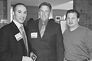 Michael Lynch, assistant vice president of recreation and athletics in the Office of Development and Alumni Relations (from left), David Silk (CAS80, MET92, GSM94), and Mike Eruzione (SED77), director of athletics development in the Office of Development and Alumni Relations, at a February 12 fundraising reception prior to the screening of the new Disney movie Miracle, about the 1980 gold medalwinning U.S.A. Olympic hockey team. Silk, Eruzione, Jim Craig (SED79), and Jack OCallahan (CAS79), all former Terrier hockey players, were members of the 1980 Olympic hockey team. Proceeds of the event benefited the John Hancock Student Village.