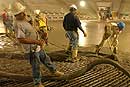 More than 425 yards of concrete were poured inside the Harry Agganis Arena this summer.