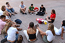 Incoming freshmen get to know one another as well as the University during summer orientation events. Photo by Fred Sway
