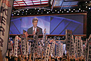 BU student Peter DiCampo (COM05) jockeyed among frenzied delegates and fellow journalists to get this shot on the final night of the Democratic National Convention, as John Kerry accepts his partys presidential nomination.