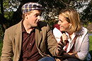 Josh Kohl (CFA05) and Courtenay Symonds (CFA05) portray two young lovers in Ballymore Part One: Winners, part of this years Fall Fringe Festival. Photo by Vernon Doucette