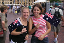 Students from BUs Sydney Internship Program celebrating Australia Day in January 2003. The program is among more than 40 offered in 18 countries.
