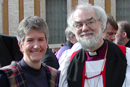 Karen Westerfield Tucker and the archbishop of Canterbury, Rowan Williams, in Vatican City on April 24, shortly before the inauguration of Pope Benedict XVI.