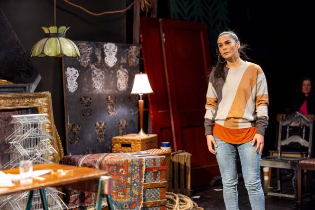 Melisa Pereyra in the Huntington Theatre Company's production of Stand Up If You're Here Tonight.