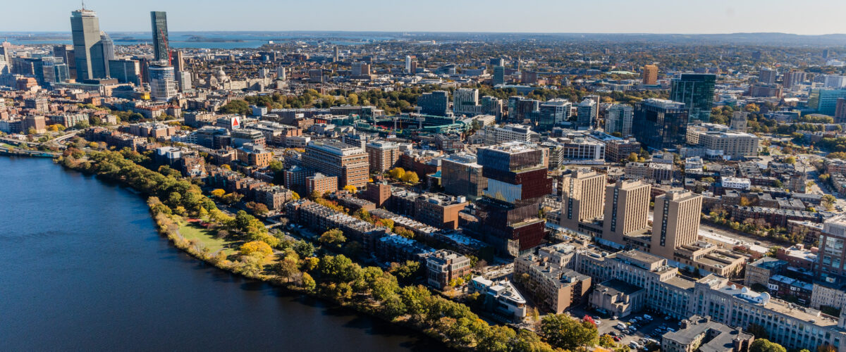 Aerial photography of Boston University
