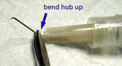 needle hub bend bevel figure tip where down 1c then near