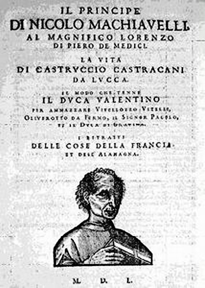 The Prince and The Life of Castruccio Castracani of Lucca by Niccoló Machiavelli 1550 edition cover page