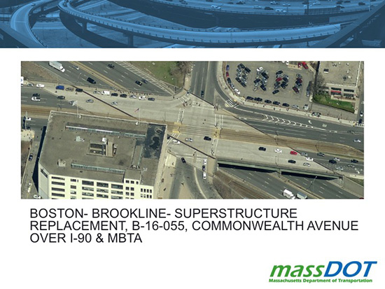 Boston Brookline superstructure replacement Commonwealth Ave over I-90 and MBTA