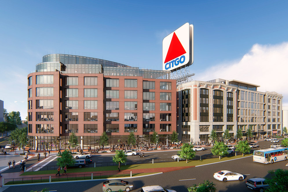 A rendering of what the north side of Kenmore Square will look like when construction on Beacon Street and Commonwealth Avenue is completed.