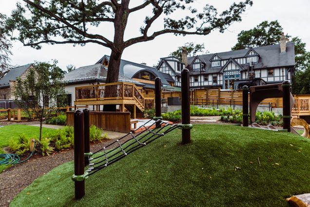 A photo of the playground space at the new BU Children's Center