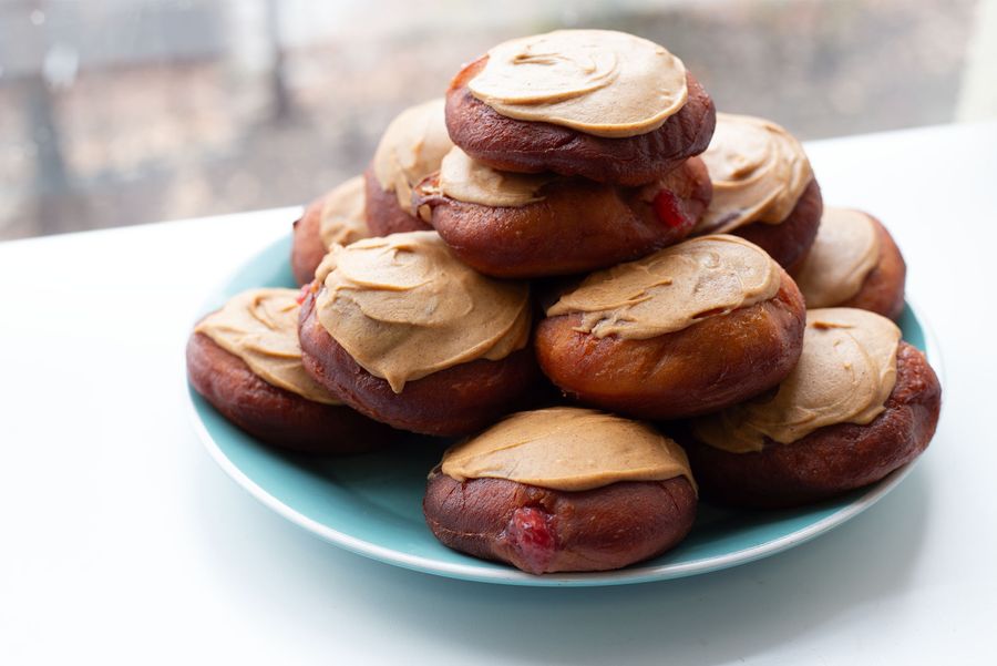 Peanut Butter Jelly Sufganiyot Hanukkah Donuts Bu Today Boston