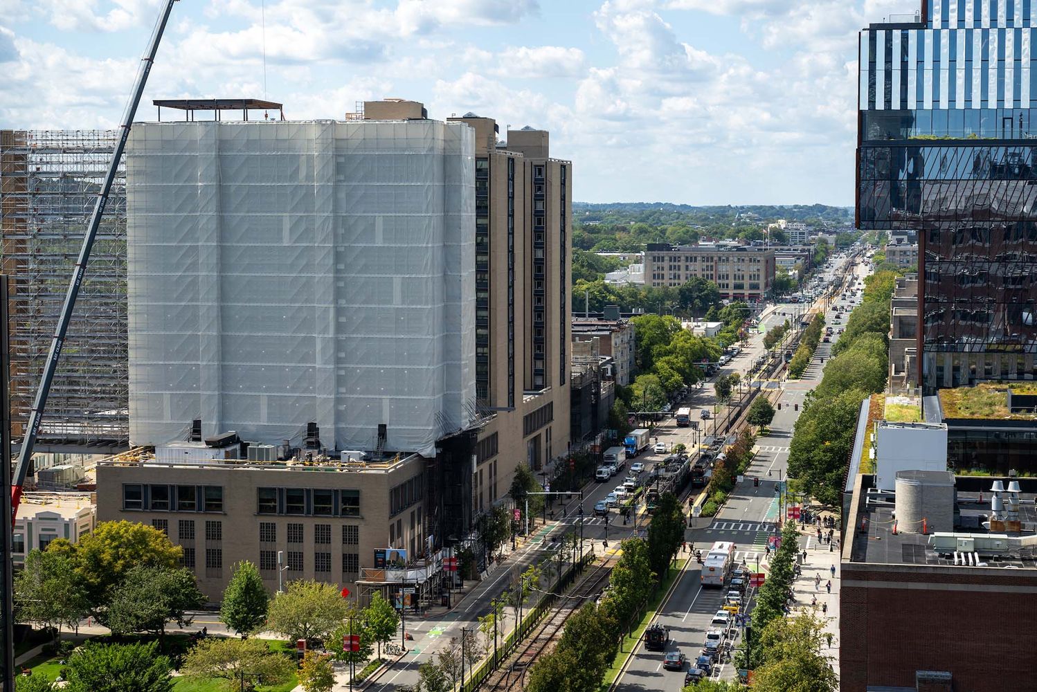 Photo of construction projects ongoing on BU's campus