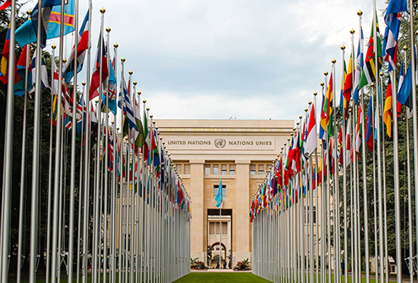 International and comparative law at BU Law. United Nations office in Geneva, Switzerland.