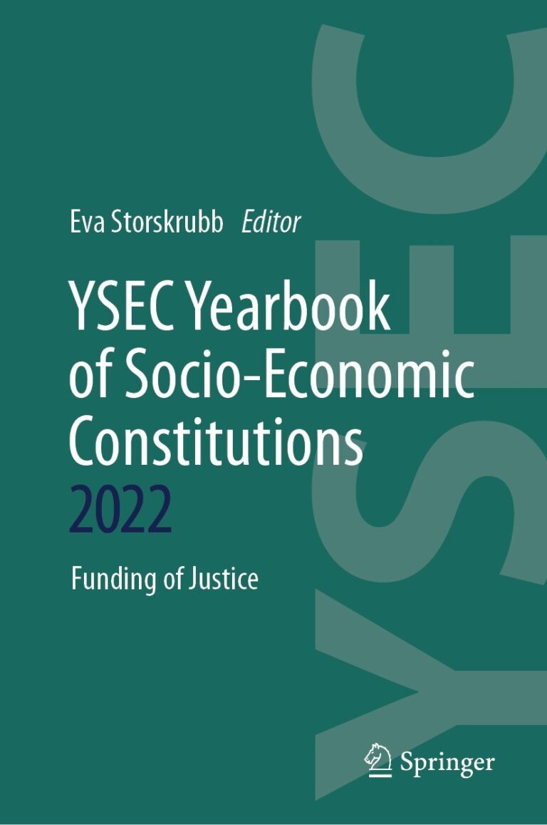 Cover of "Ysec Yearbook of Socio-Economic Constitutions 2022: Funding of Justice"