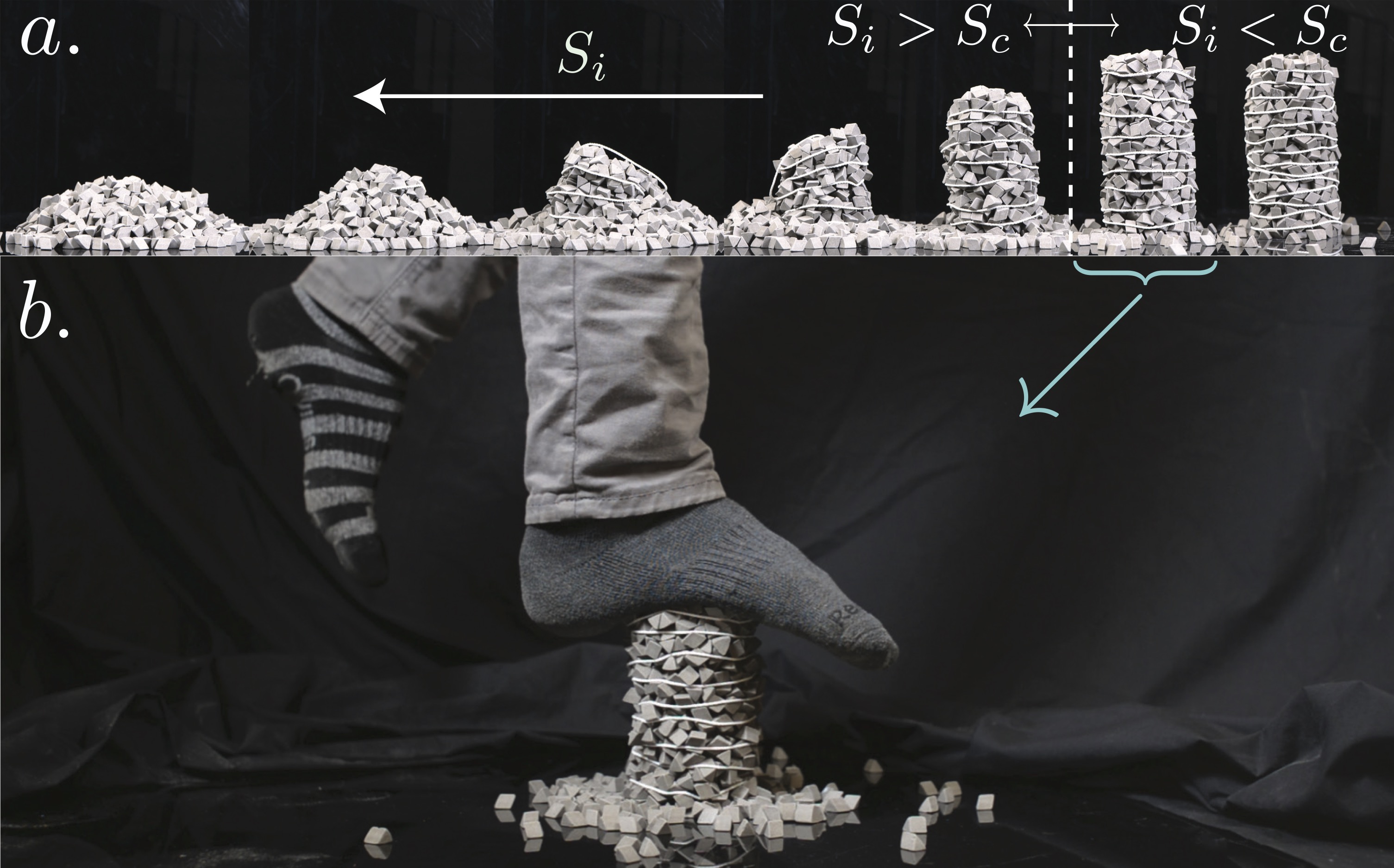 Emergence of Elastogranular Columns