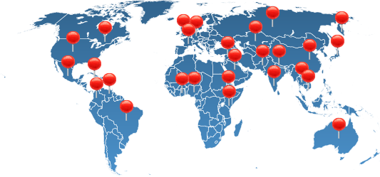 Online BU Students World Map