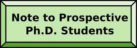 A button labeled 'Note to Prospective Ph.D. Students'
