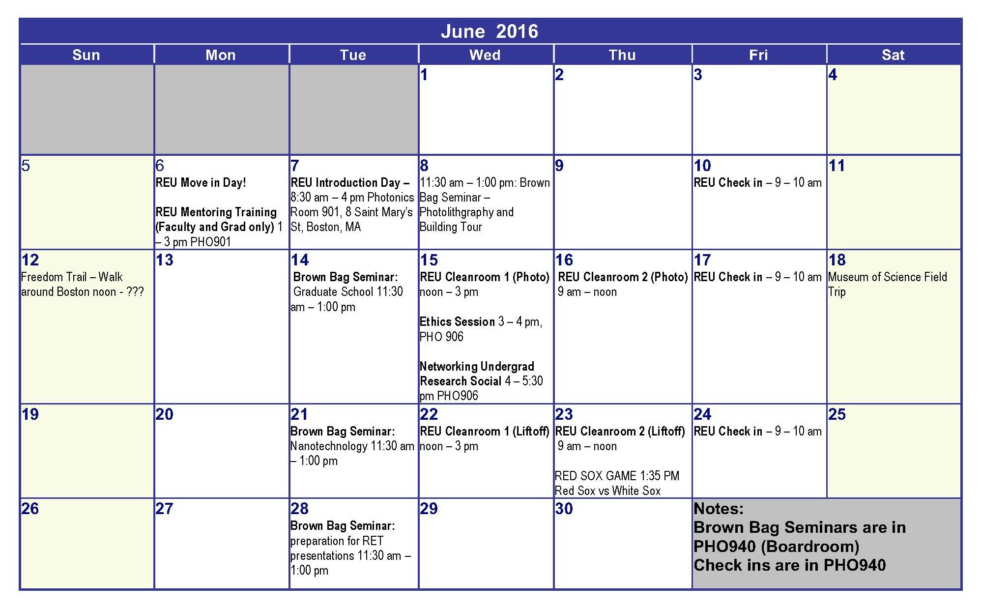 June 16 Calendar Nsf Ret In Integrated Nanomanufacturing