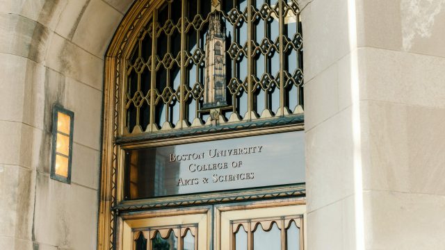 A door that says "College of Arts & Sciences"