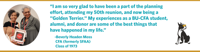 Yvonne and Beverly talking about how much their 50th reunion meant to them