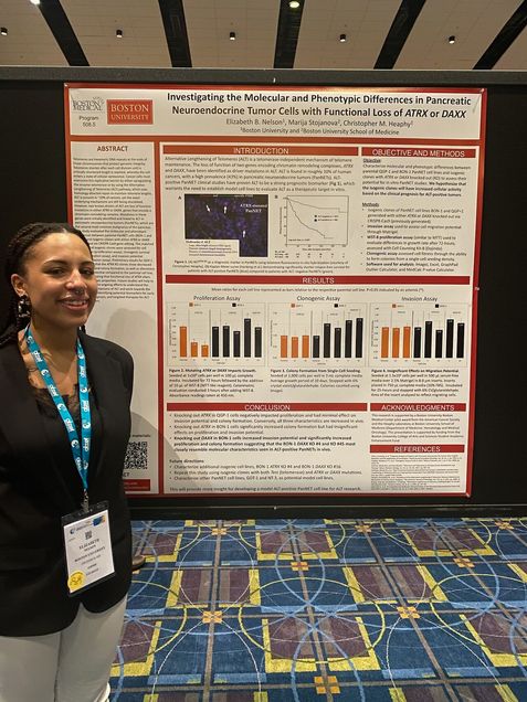 Elizabeth presenting their research poster at the annual ASBMB conference.