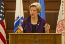 Boston University BU, United States US demogratic senator Elizabeth Warren, education loan reform, academic research funding