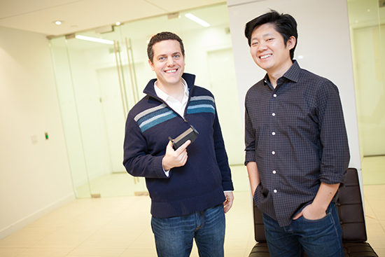 Marc Albanese (left) and Yaopeng Zhou, founders of Smart Vision Labs.