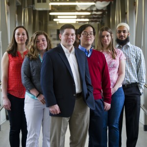 Searle Scholar professor Neil Ganem and assistants from the Boston University Laboratory of Cancer Cell Biology