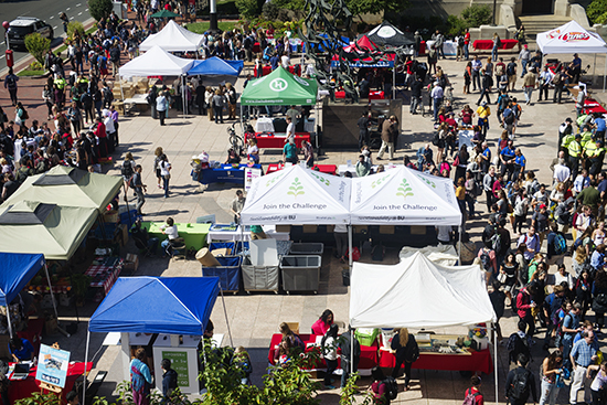 More than 2,000 students attend sustainability@BU’s annual Earth Day Festival. Photo by Jackie Riccardi