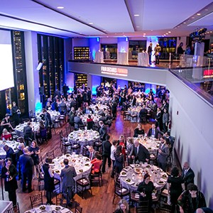 view of 300 people at the State Room for a gala