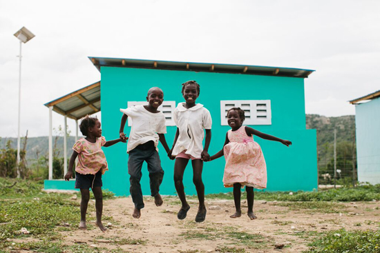 Alexandra Lafci’s New Story charity has helped build 200 brick or painted concrete homes in Haiti, El Salvador, and Bolivia. Photo by Andy Brophy