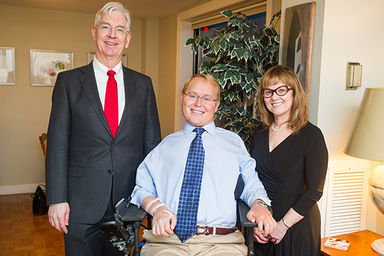 Christopher Moore (left), Travis Roy (center), LaDora Thompson (right)