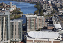 Aerial image of Boston University Campus during October 2010.  Photo by Alex S. MacLean