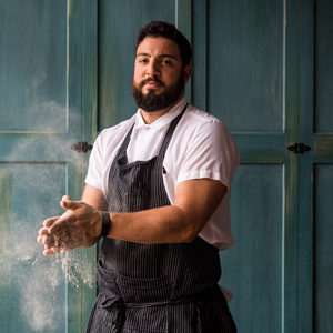 Portrait of chef Michael Lombardi of the Serene Republic of Venice (SRV ) restaurant in Boston