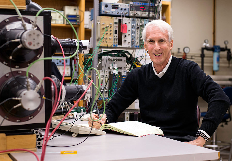 Larry Sulak, David M. Myers Distinguished Professor and College of Arts & Sciences chairman emeritus of physics at Boston University, and winner of the 2018 W.K.H. Panofsky Prize in experimental particle physics