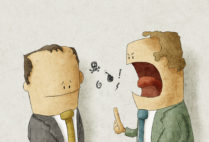 Angry Boss yelling illustration