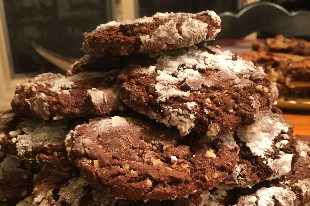 Goldberg's chocolate peanut crinkle cookies.