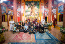 Sargent College of Health & Rehabilitation Sciences students attended a ceremony at a Baan Kway Buddhist temple in the province of Chiang Rai during their service learning trip to Thailand.