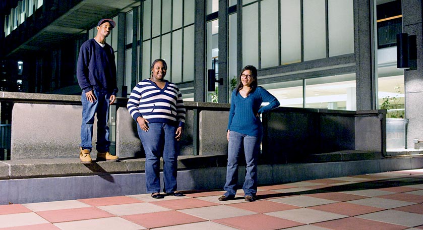 Three Posse Members Outside the GSU