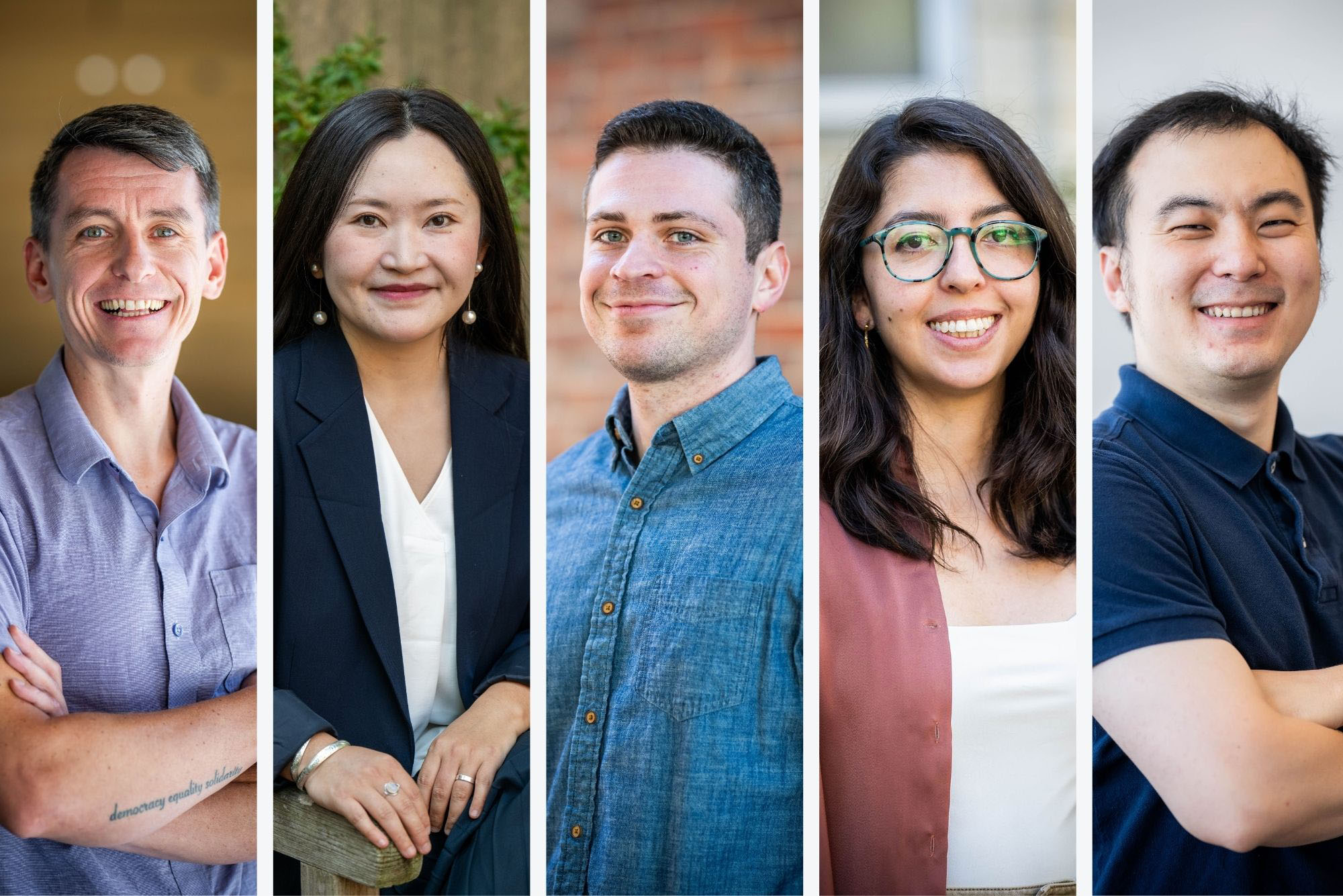 Banner image of 5 Boston University faculty members, with headshot of Brian Cleary on the left